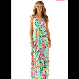 🌴Lilly Pulitzer Seaview Halter Maxi Dress Size XS
